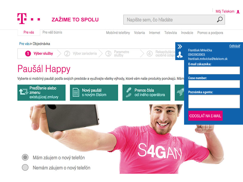 Slovak Telekom screeenshot